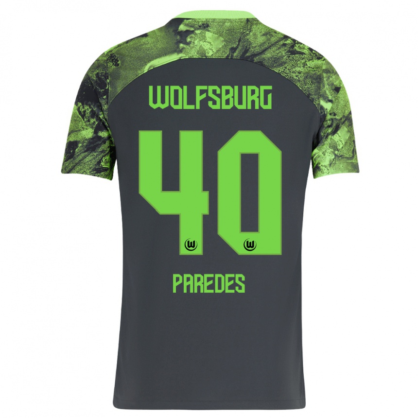 Vaikiškas Kevin Paredes #40 Tamsiai Pilka Išvykos Marškinėliai 2023/24 T-Shirt