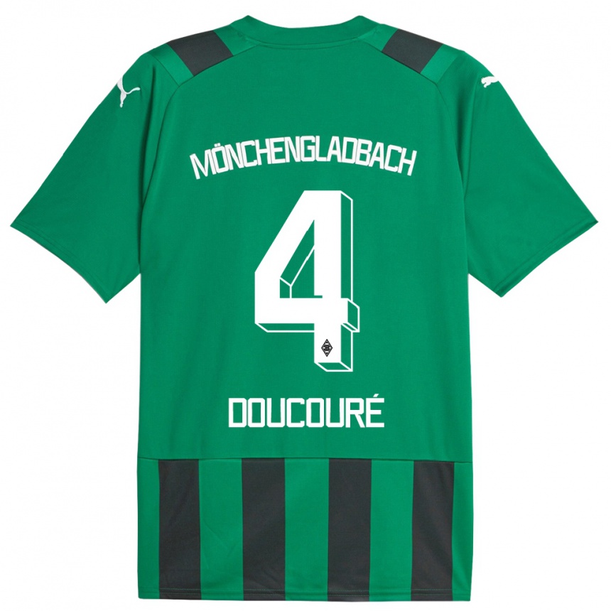 Vaikiškas Mamadou Doucouré #4 Juoda Žalia Išvykos Marškinėliai 2023/24 T-Shirt