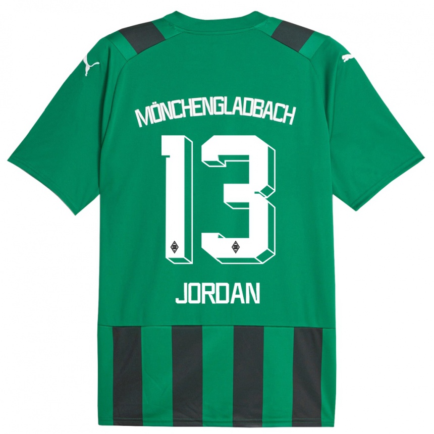 Vaikiškas Jordan #13 Juoda Žalia Išvykos Marškinėliai 2023/24 T-Shirt