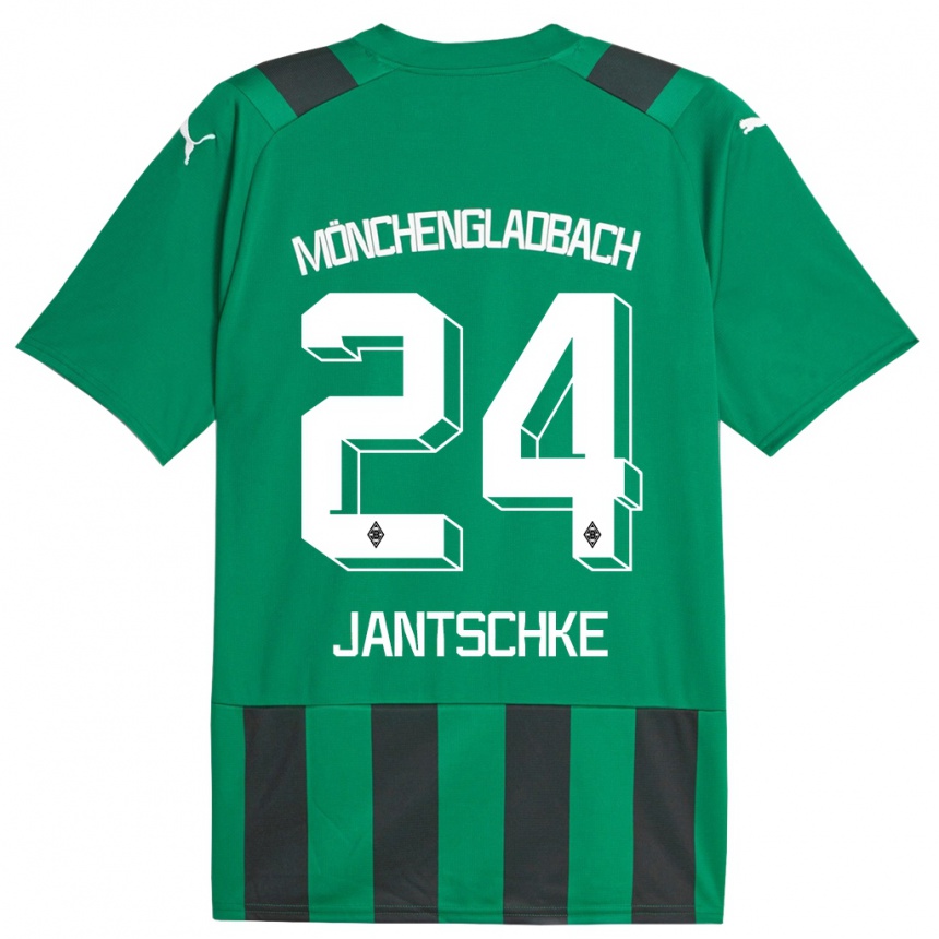 Vaikiškas Tony Jantschke #24 Juoda Žalia Išvykos Marškinėliai 2023/24 T-Shirt