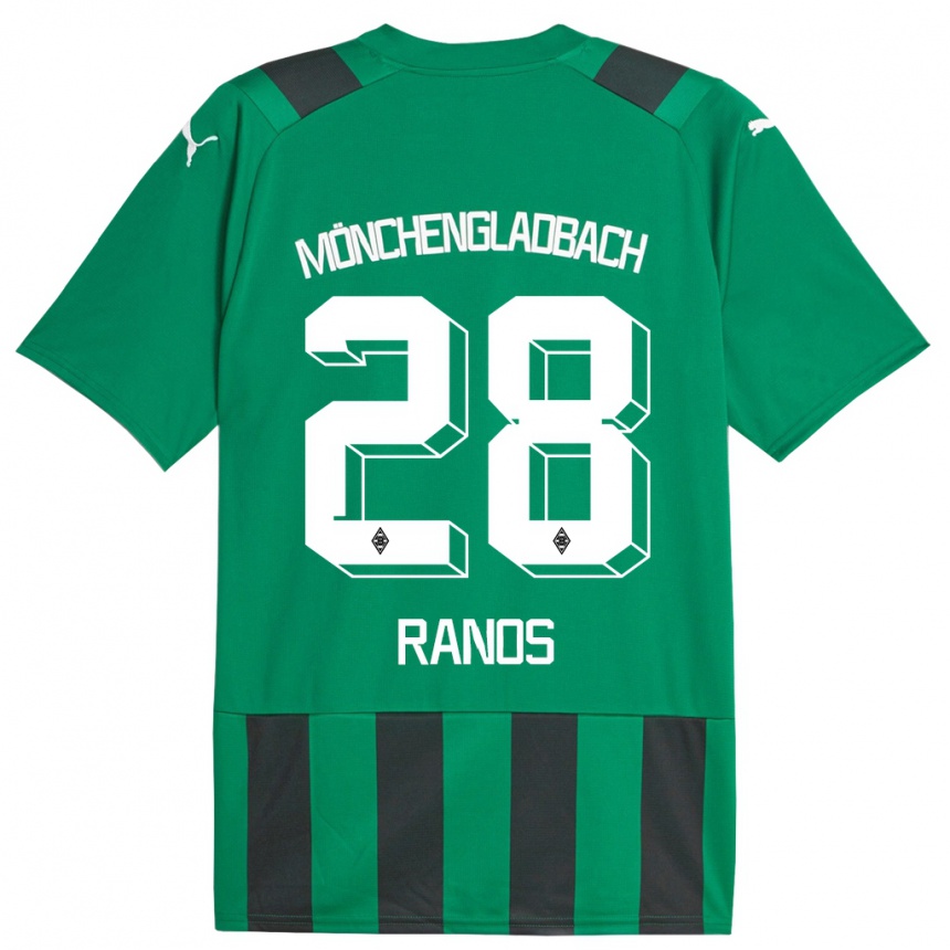 Vaikiškas Grant-Leon Ranos #28 Juoda Žalia Išvykos Marškinėliai 2023/24 T-Shirt