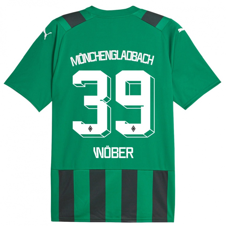 Vaikiškas Maximilian Wöber #39 Juoda Žalia Išvykos Marškinėliai 2023/24 T-Shirt