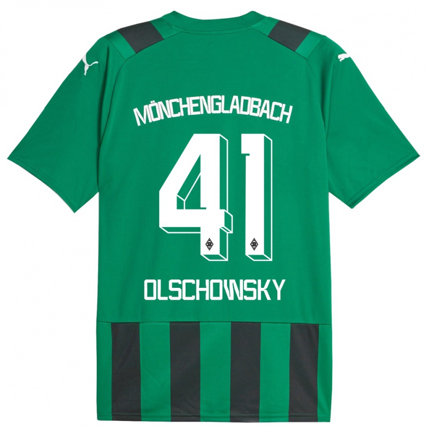 Vaikiškas Jan Olschowsky #41 Juoda Žalia Išvykos Marškinėliai 2023/24 T-Shirt