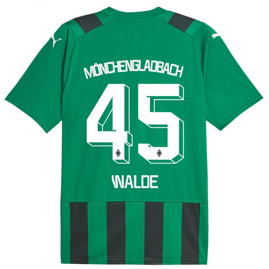 Vaikiškas Simon Walde #45 Juoda Žalia Išvykos Marškinėliai 2023/24 T-Shirt