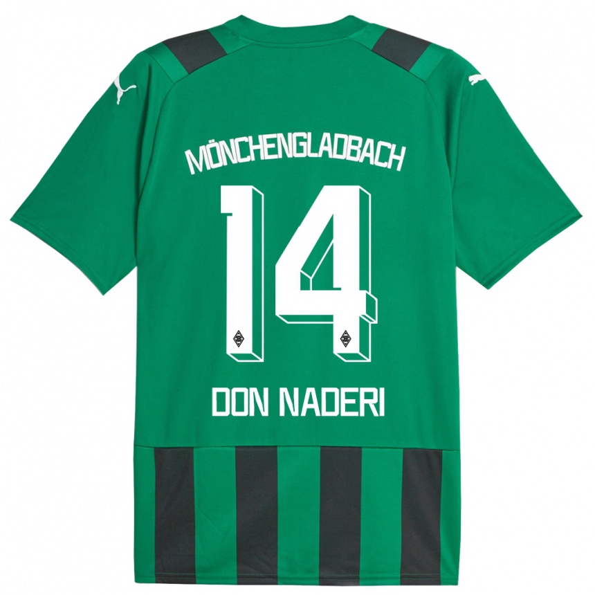 Vaikiškas Ryan Don Naderi #14 Juoda Žalia Išvykos Marškinėliai 2023/24 T-Shirt