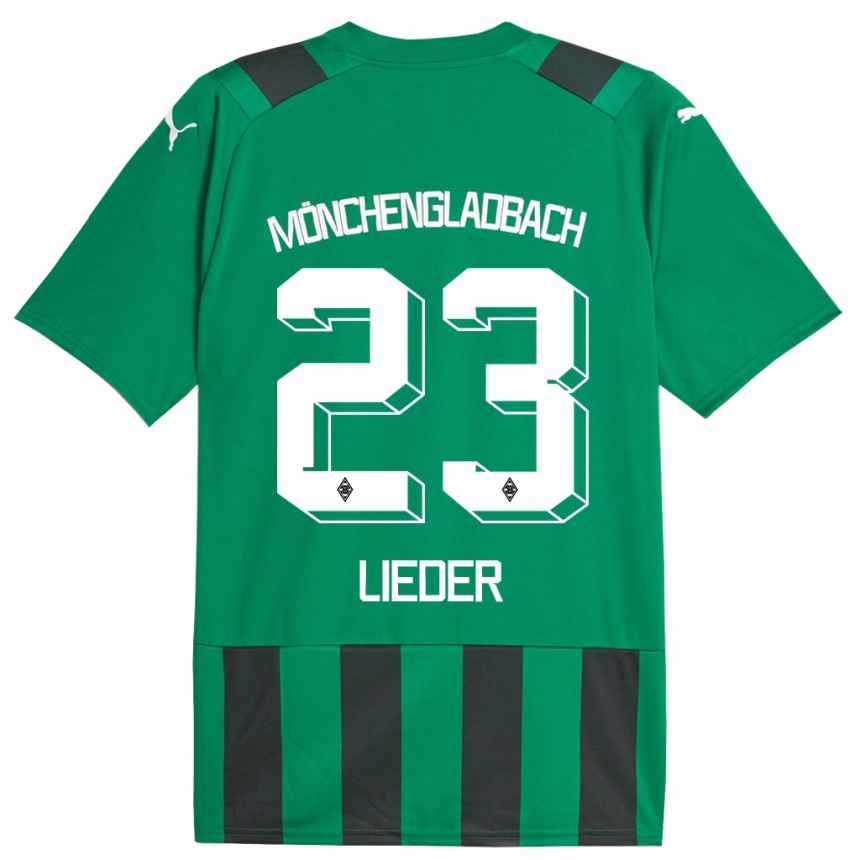 Vaikiškas Michel Lieder #23 Juoda Žalia Išvykos Marškinėliai 2023/24 T-Shirt