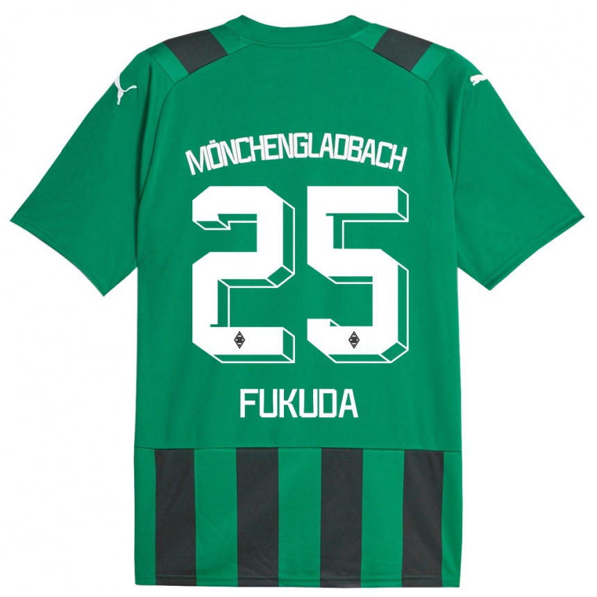 Vaikiškas Shio Fukuda #25 Juoda Žalia Išvykos Marškinėliai 2023/24 T-Shirt