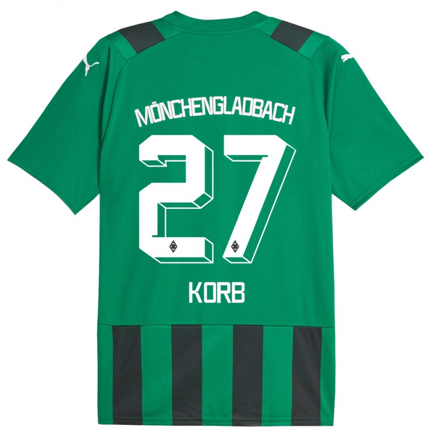 Vaikiškas Julian Korb #27 Juoda Žalia Išvykos Marškinėliai 2023/24 T-Shirt