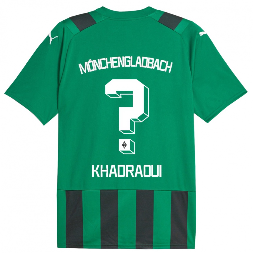 Vaikiškas Elias Khadraoui #0 Juoda Žalia Išvykos Marškinėliai 2023/24 T-Shirt