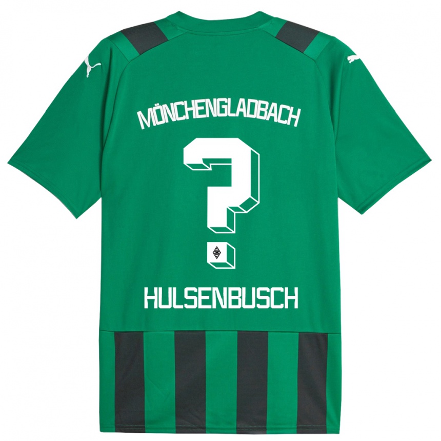 Vaikiškas Daniel Hülsenbusch #0 Juoda Žalia Išvykos Marškinėliai 2023/24 T-Shirt