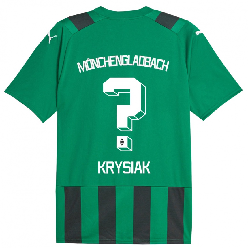 Vaikiškas Bartlomiej Krysiak #0 Juoda Žalia Išvykos Marškinėliai 2023/24 T-Shirt