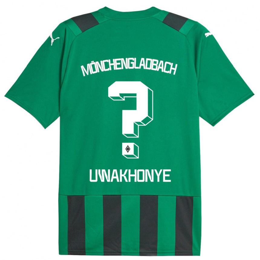 Vaikiškas Joshua Uwakhonye #0 Juoda Žalia Išvykos Marškinėliai 2023/24 T-Shirt