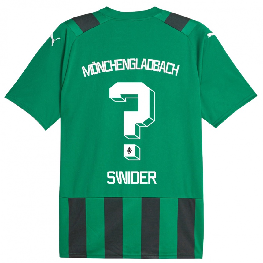 Vaikiškas Niklas Swider #0 Juoda Žalia Išvykos Marškinėliai 2023/24 T-Shirt