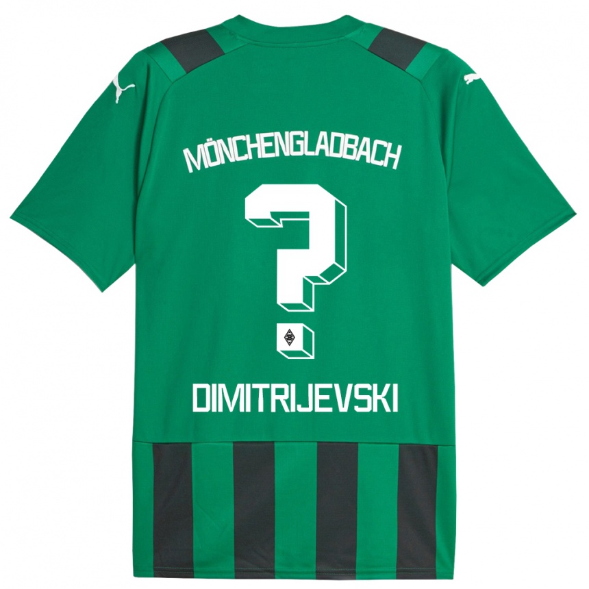 Vaikiškas Maximilian Dimitrijevski #0 Juoda Žalia Išvykos Marškinėliai 2023/24 T-Shirt