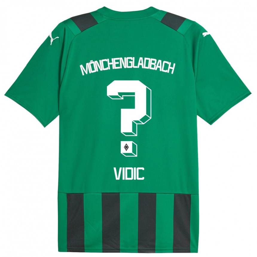 Vaikiškas Nico Vidic #0 Juoda Žalia Išvykos Marškinėliai 2023/24 T-Shirt