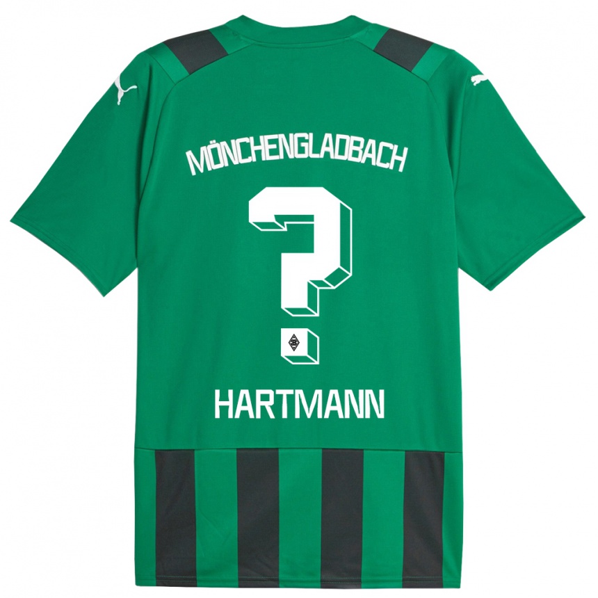 Vaikiškas Miguel Hartmann #0 Juoda Žalia Išvykos Marškinėliai 2023/24 T-Shirt