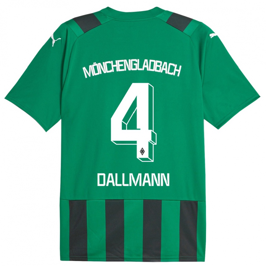 Vaikiškas Pauline Dallmann #4 Juoda Žalia Išvykos Marškinėliai 2023/24 T-Shirt