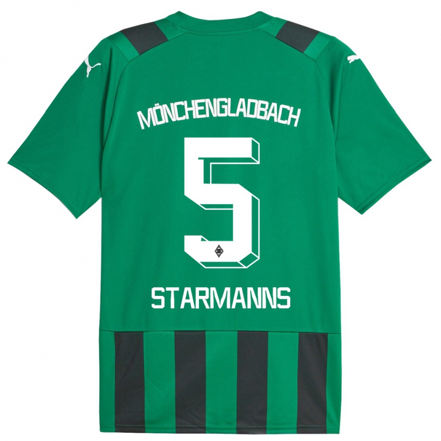 Vaikiškas Sandra Starmanns #5 Juoda Žalia Išvykos Marškinėliai 2023/24 T-Shirt