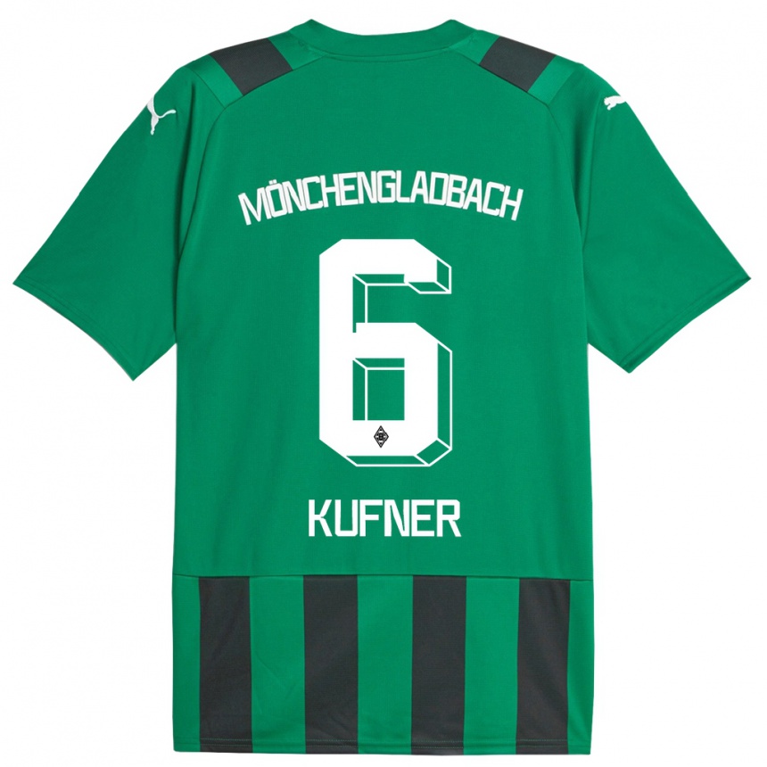 Vaikiškas Anne-Catherine Kufner #6 Juoda Žalia Išvykos Marškinėliai 2023/24 T-Shirt