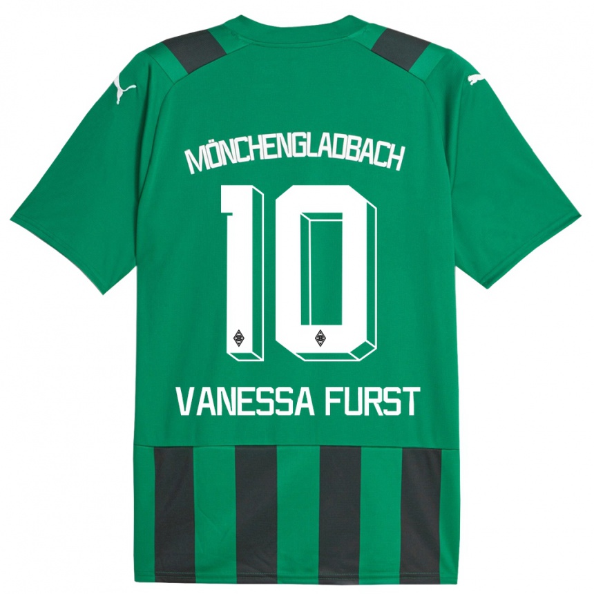 Vaikiškas Vanessa Fürst #10 Juoda Žalia Išvykos Marškinėliai 2023/24 T-Shirt