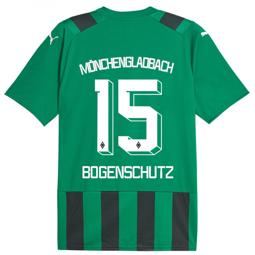 Vaikiškas Kerstin Bogenschutz #15 Juoda Žalia Išvykos Marškinėliai 2023/24 T-Shirt