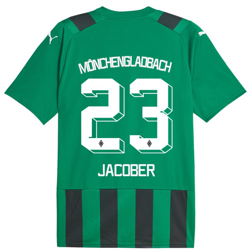 Vaikiškas Magdalena Jacober #23 Juoda Žalia Išvykos Marškinėliai 2023/24 T-Shirt