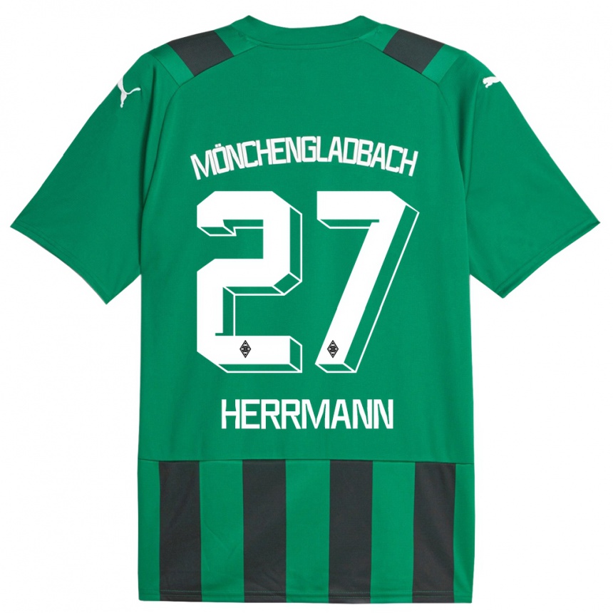 Vaikiškas Michelle Herrmann #27 Juoda Žalia Išvykos Marškinėliai 2023/24 T-Shirt