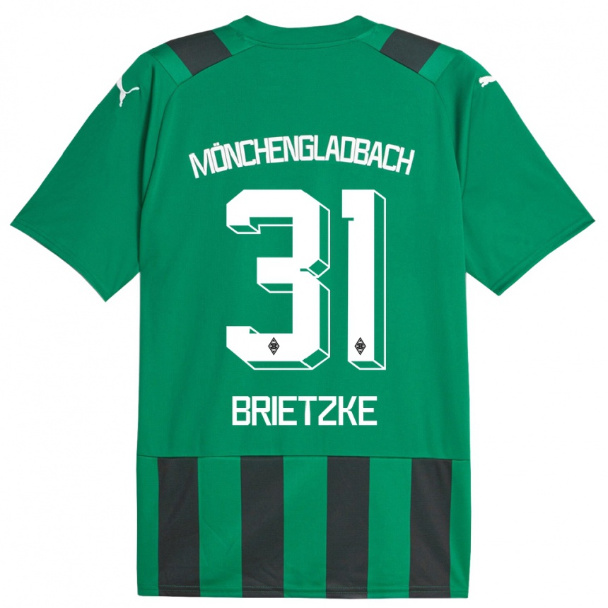 Vaikiškas Yvonne Brietzke #31 Juoda Žalia Išvykos Marškinėliai 2023/24 T-Shirt