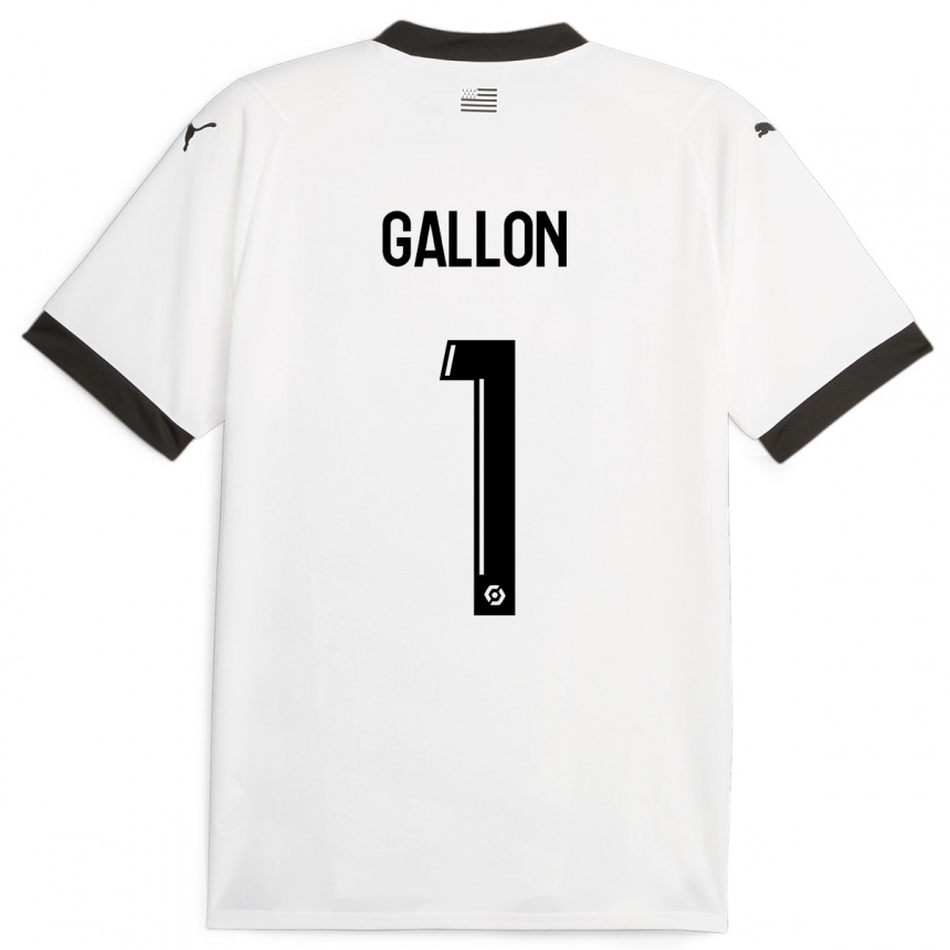 Vaikiškas Gauthier Gallon #1 Baltas Išvykos Marškinėliai 2023/24 T-Shirt