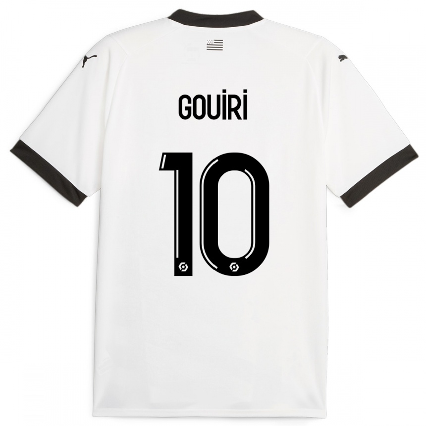 Vaikiškas Amine Gouiri #10 Baltas Išvykos Marškinėliai 2023/24 T-Shirt