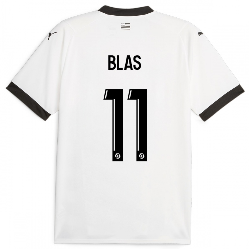 Vaikiškas Ludovic Blas #11 Baltas Išvykos Marškinėliai 2023/24 T-Shirt