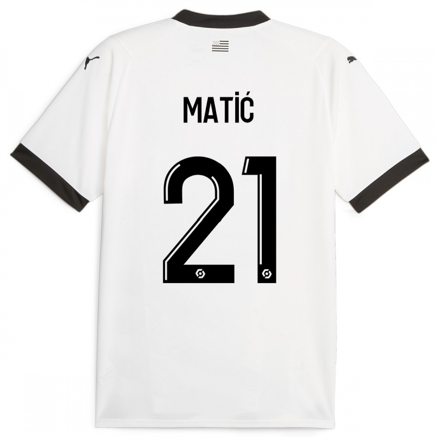 Vaikiškas Nemanja Matic #21 Baltas Išvykos Marškinėliai 2023/24 T-Shirt