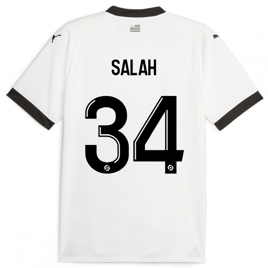 Vaikiškas Ibrahim Salah #34 Baltas Išvykos Marškinėliai 2023/24 T-Shirt