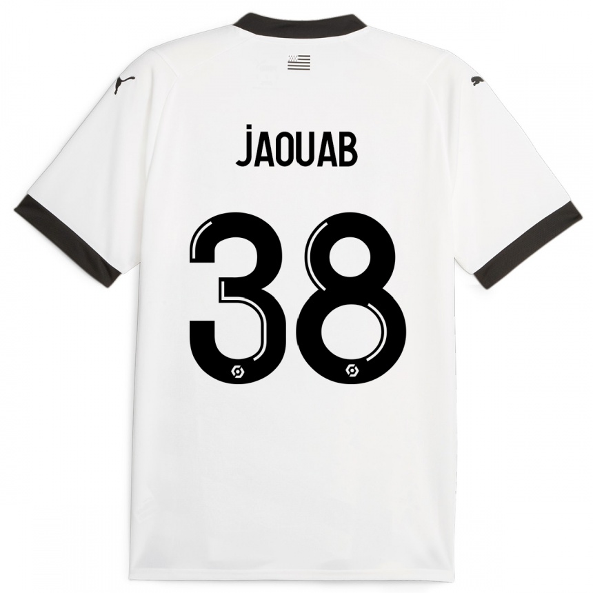 Vaikiškas Mohamed Jaouab #38 Baltas Išvykos Marškinėliai 2023/24 T-Shirt