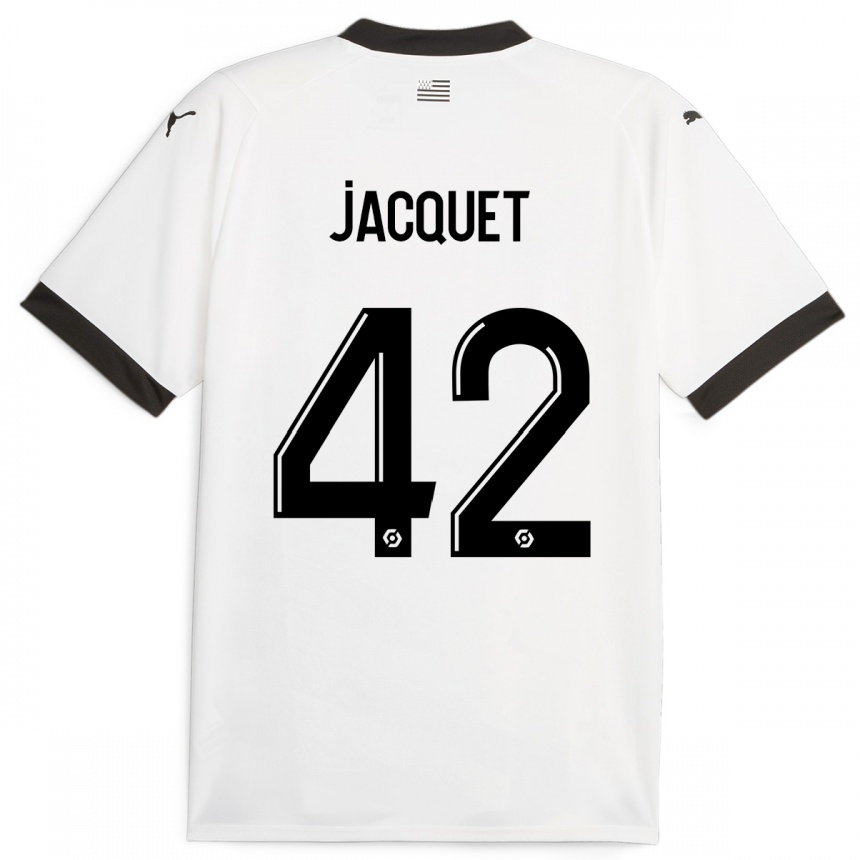 Vaikiškas Jérémy Jacquet #42 Baltas Išvykos Marškinėliai 2023/24 T-Shirt