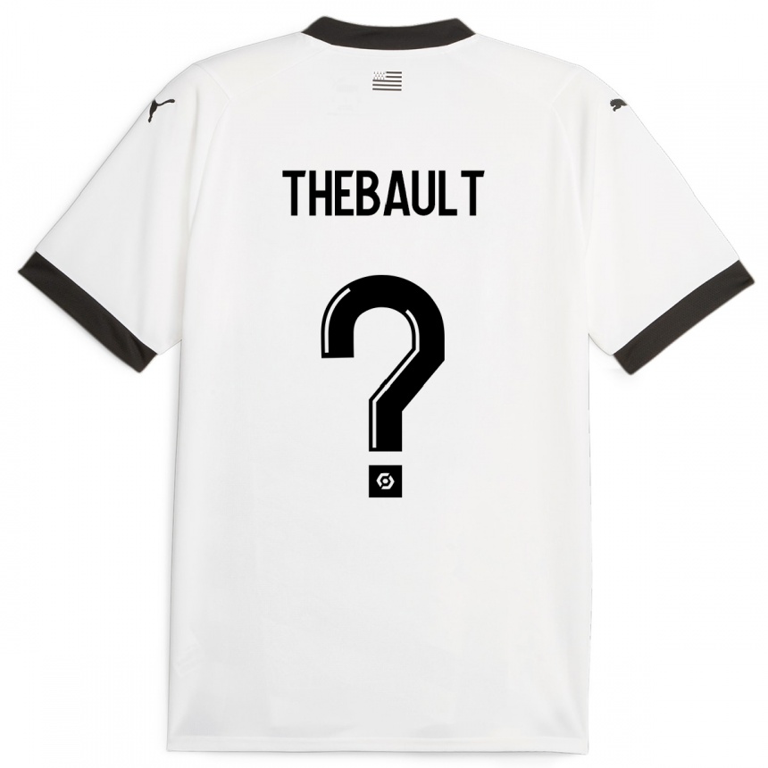 Vaikiškas Yaël Thébault #0 Baltas Išvykos Marškinėliai 2023/24 T-Shirt