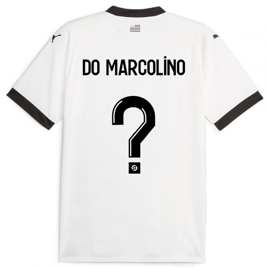 Vaikiškas Arsène Do Marcolino #0 Baltas Išvykos Marškinėliai 2023/24 T-Shirt