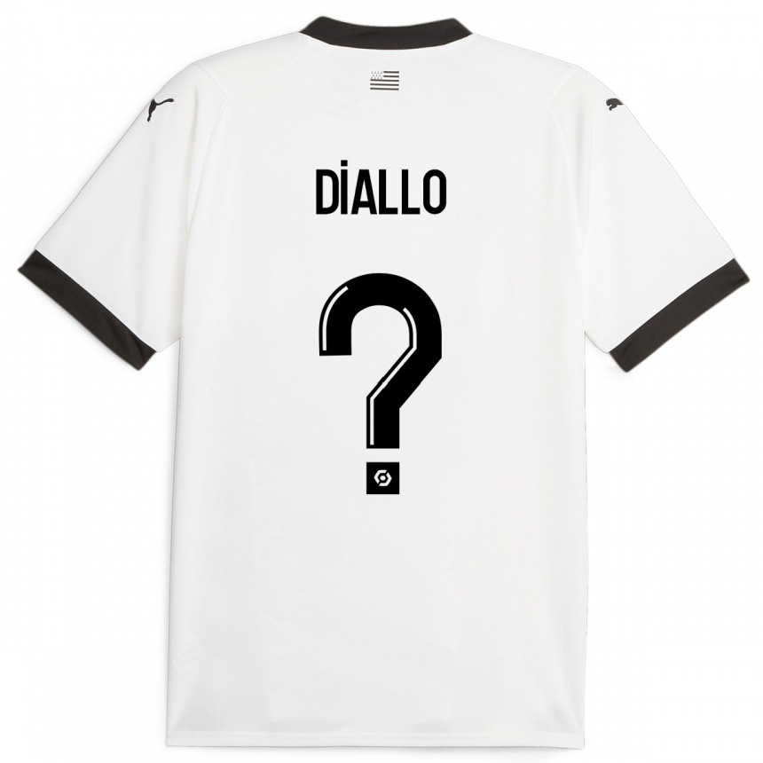 Vaikiškas Amadou Diallo #0 Baltas Išvykos Marškinėliai 2023/24 T-Shirt