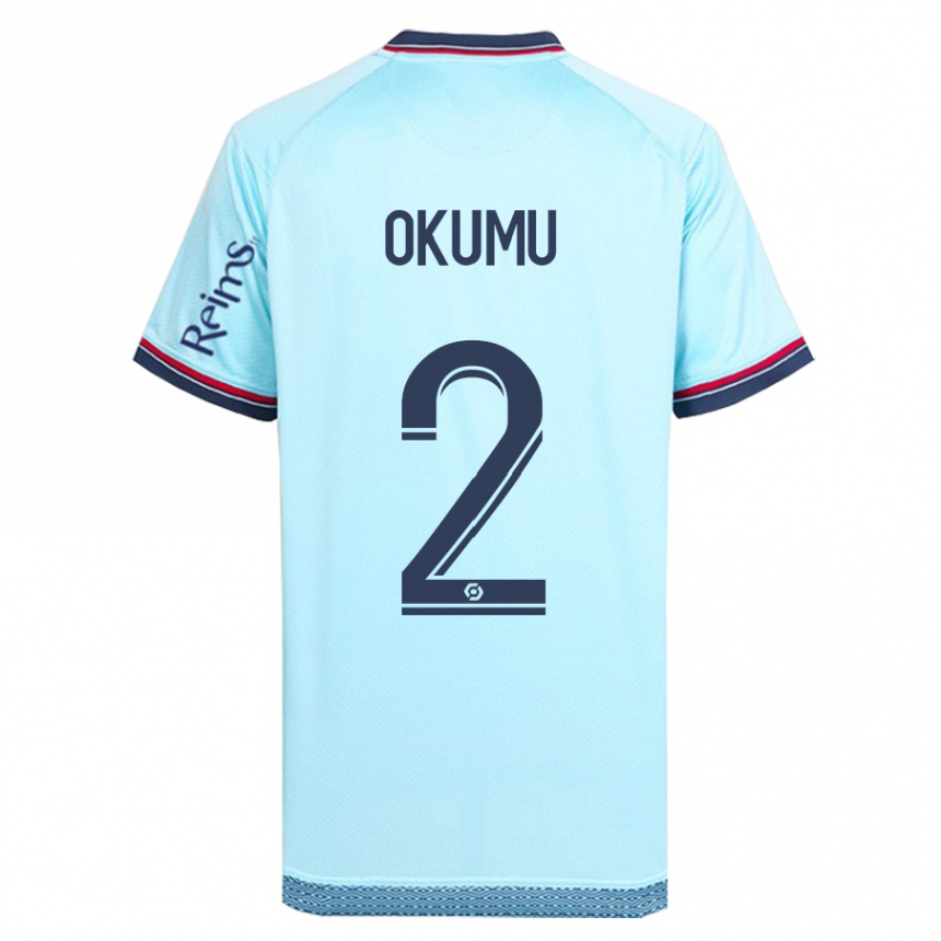 Vaikiškas Joseph Okumu #2 Dangaus Mėlynumo Išvykos Marškinėliai 2023/24 T-Shirt