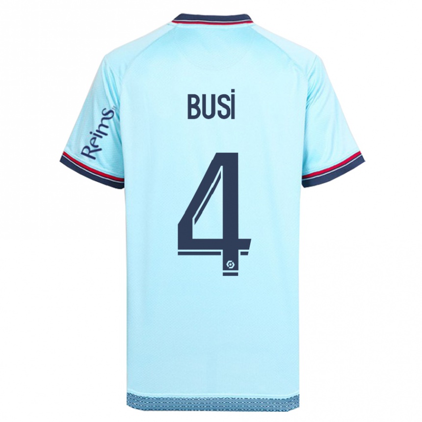 Vaikiškas Maxime Busi #4 Dangaus Mėlynumo Išvykos Marškinėliai 2023/24 T-Shirt