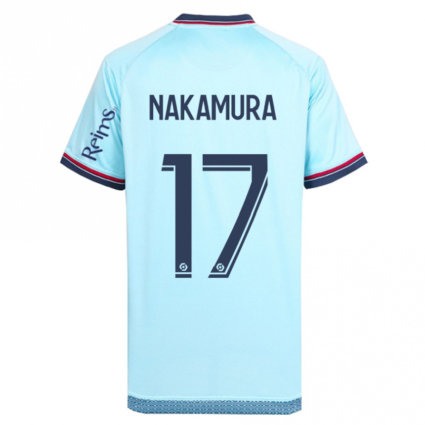 Vaikiškas Keito Nakamura #17 Dangaus Mėlynumo Išvykos Marškinėliai 2023/24 T-Shirt