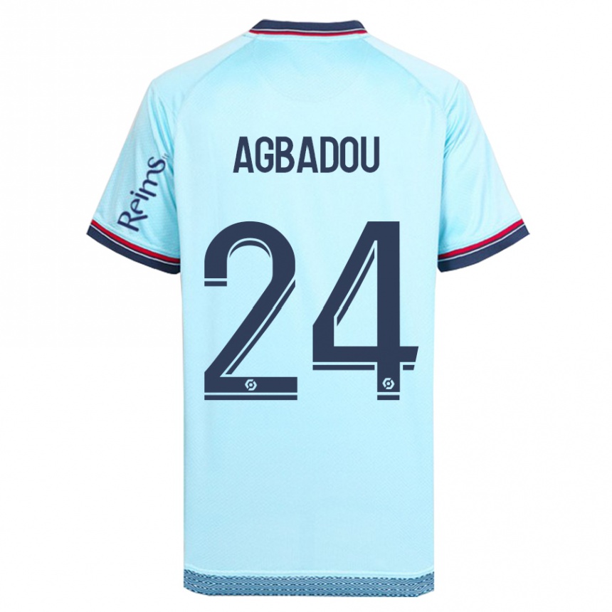 Vaikiškas Emmanuel Agbadou #24 Dangaus Mėlynumo Išvykos Marškinėliai 2023/24 T-Shirt