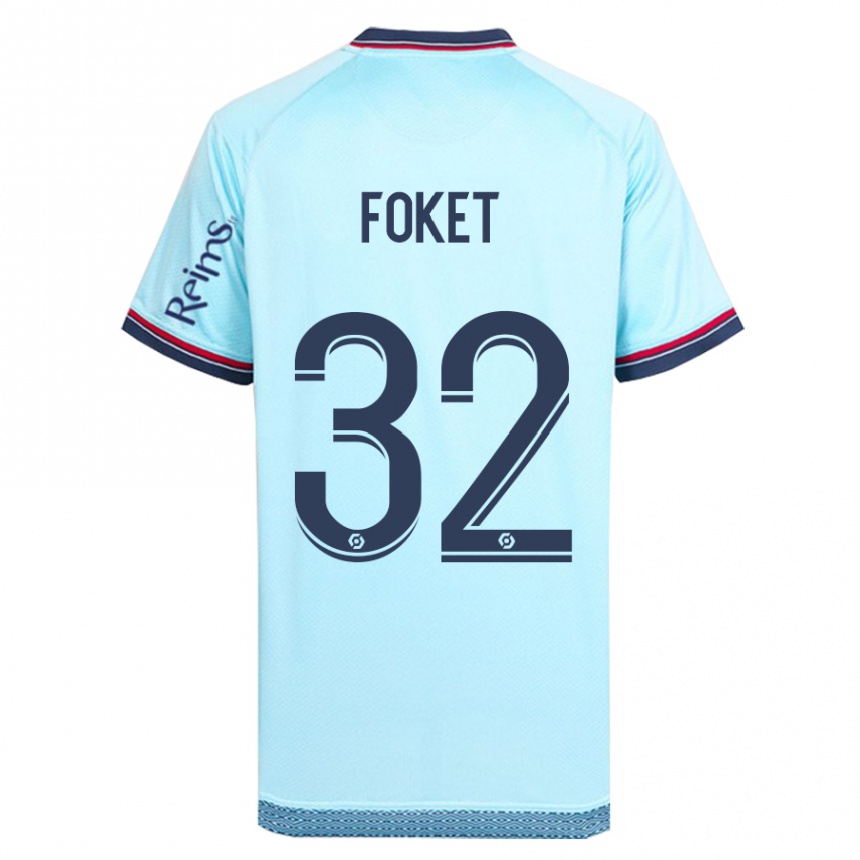 Vaikiškas Thomas Foket #32 Dangaus Mėlynumo Išvykos Marškinėliai 2023/24 T-Shirt