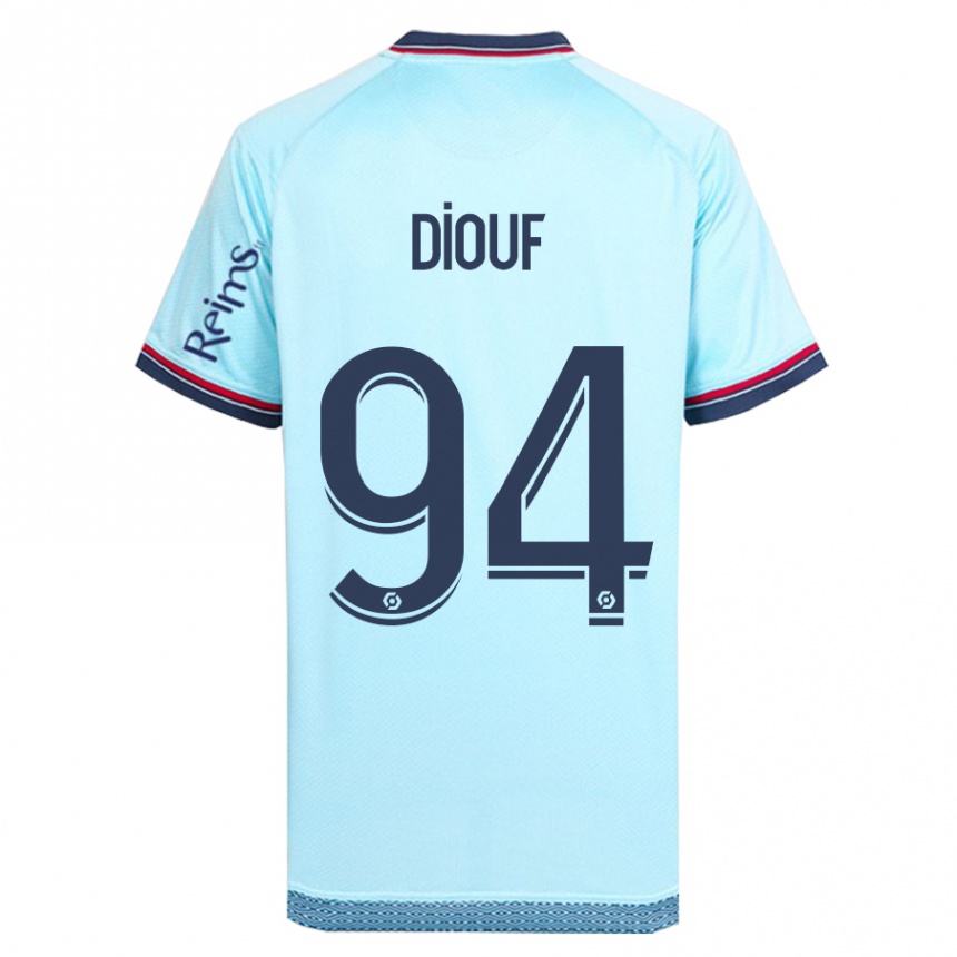 Vaikiškas Yehvann Diouf #94 Dangaus Mėlynumo Išvykos Marškinėliai 2023/24 T-Shirt