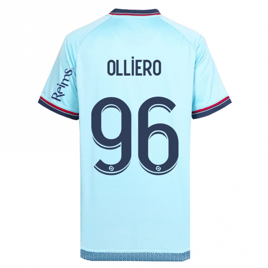 Vaikiškas Alexandre Olliero #96 Dangaus Mėlynumo Išvykos Marškinėliai 2023/24 T-Shirt