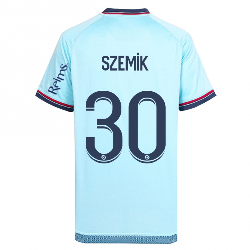 Vaikiškas Kinga Szemik #30 Dangaus Mėlynumo Išvykos Marškinėliai 2023/24 T-Shirt