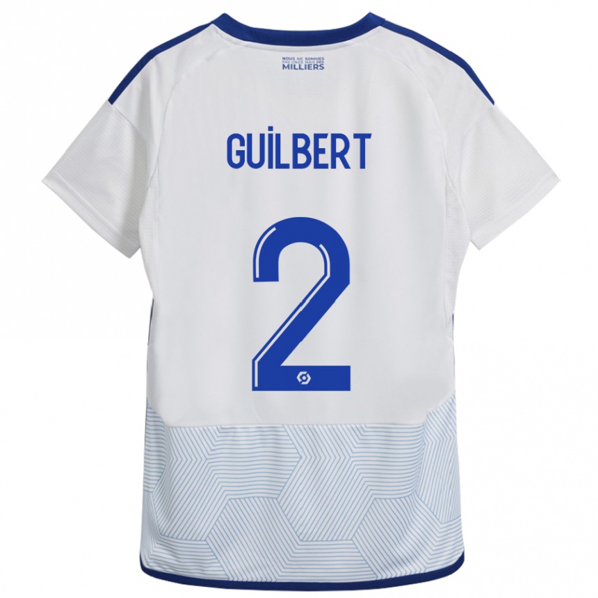 Vaikiškas Frédéric Guilbert #2 Baltas Išvykos Marškinėliai 2023/24 T-Shirt