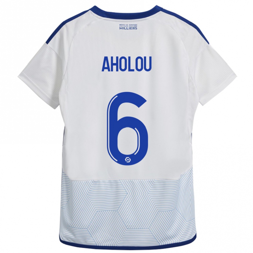 Vaikiškas Jean-Eudes Aholou #6 Baltas Išvykos Marškinėliai 2023/24 T-Shirt