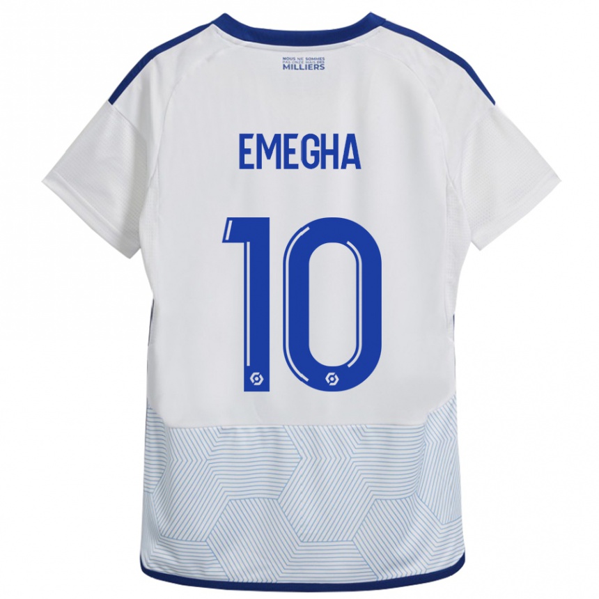 Vaikiškas Emanuel Emegha #10 Baltas Išvykos Marškinėliai 2023/24 T-Shirt