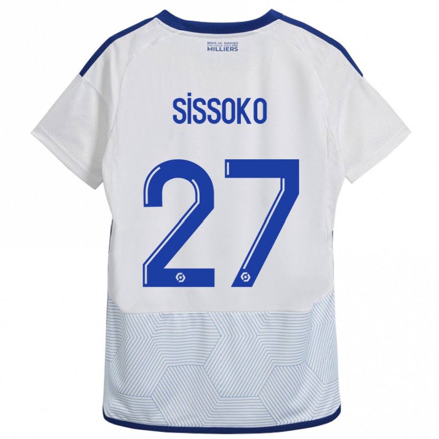 Vaikiškas Ibrahima Sissoko #27 Baltas Išvykos Marškinėliai 2023/24 T-Shirt